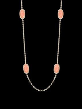 Kendra Scott Kellie Gold Long Necklace In Coral